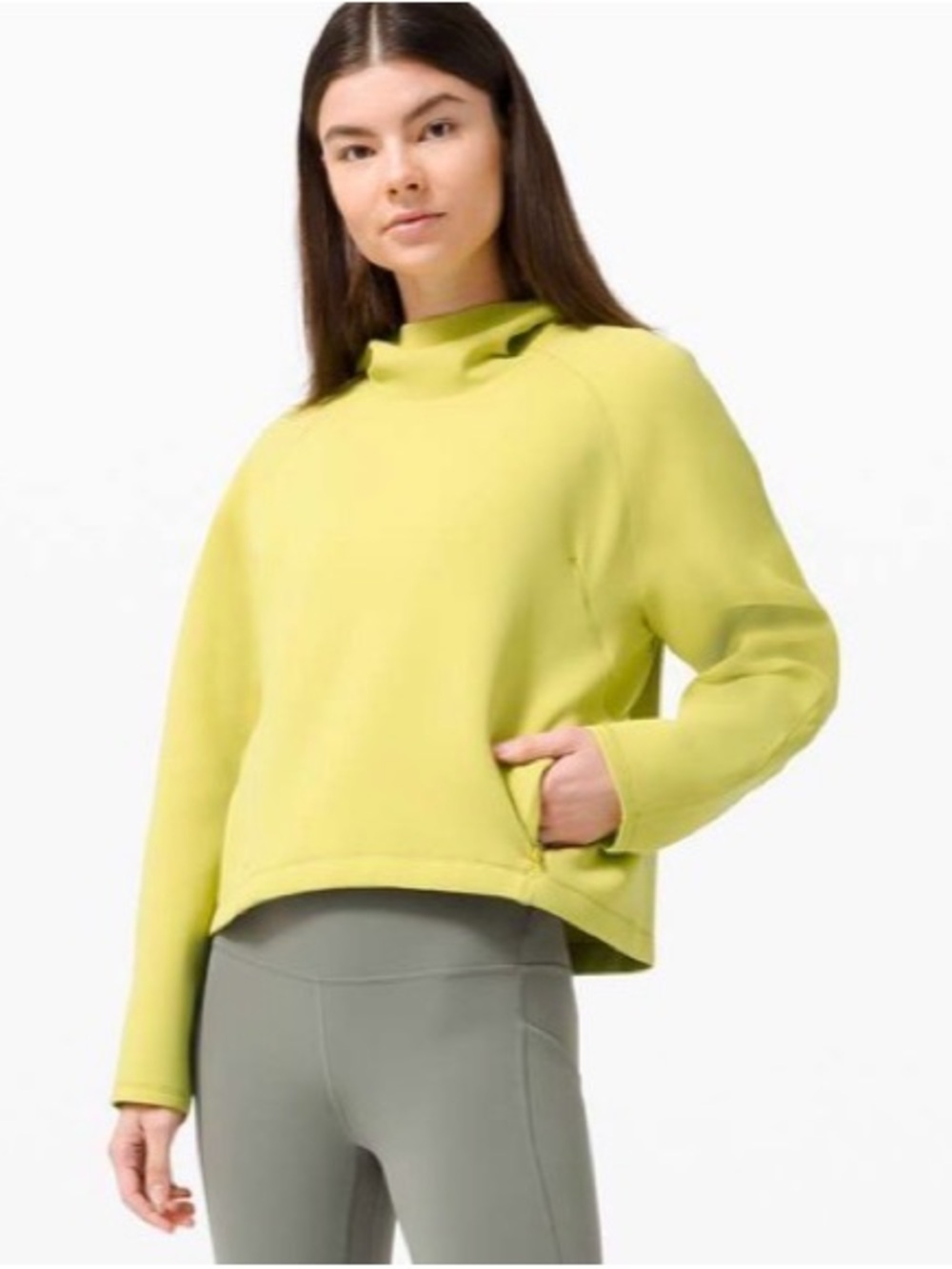 Olive green lulu lemon air wrap pullover hoodie